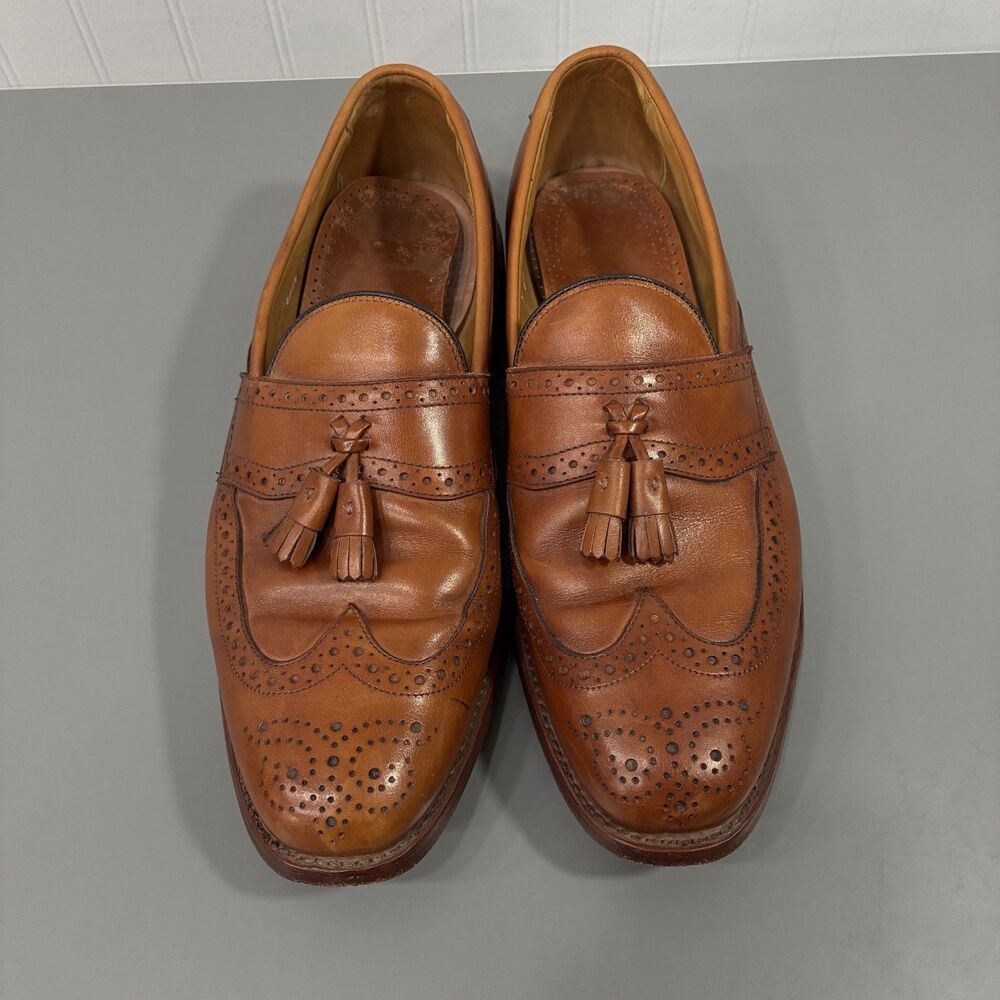 Allen Edmonds Shoes Chambrey Tassel Wingtip Slip On Dress Walnut Brown 11D